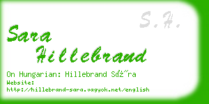 sara hillebrand business card